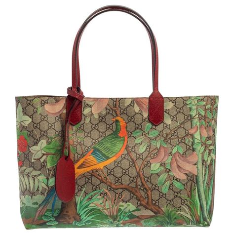 Gucci Multicolor GG Supreme Coated Canvas Tian Garden Tote